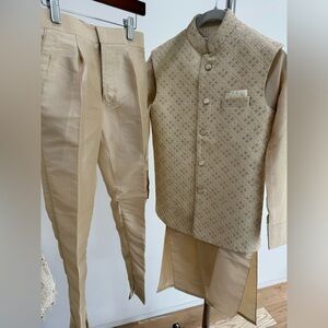 Custom Boys Embroidered Jacket and Kurta Set